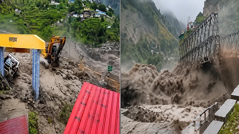 उत्तराखंड:चमोली में बादल फटने से तबाही, पुल बहा, आवाजाही प्रभावित 